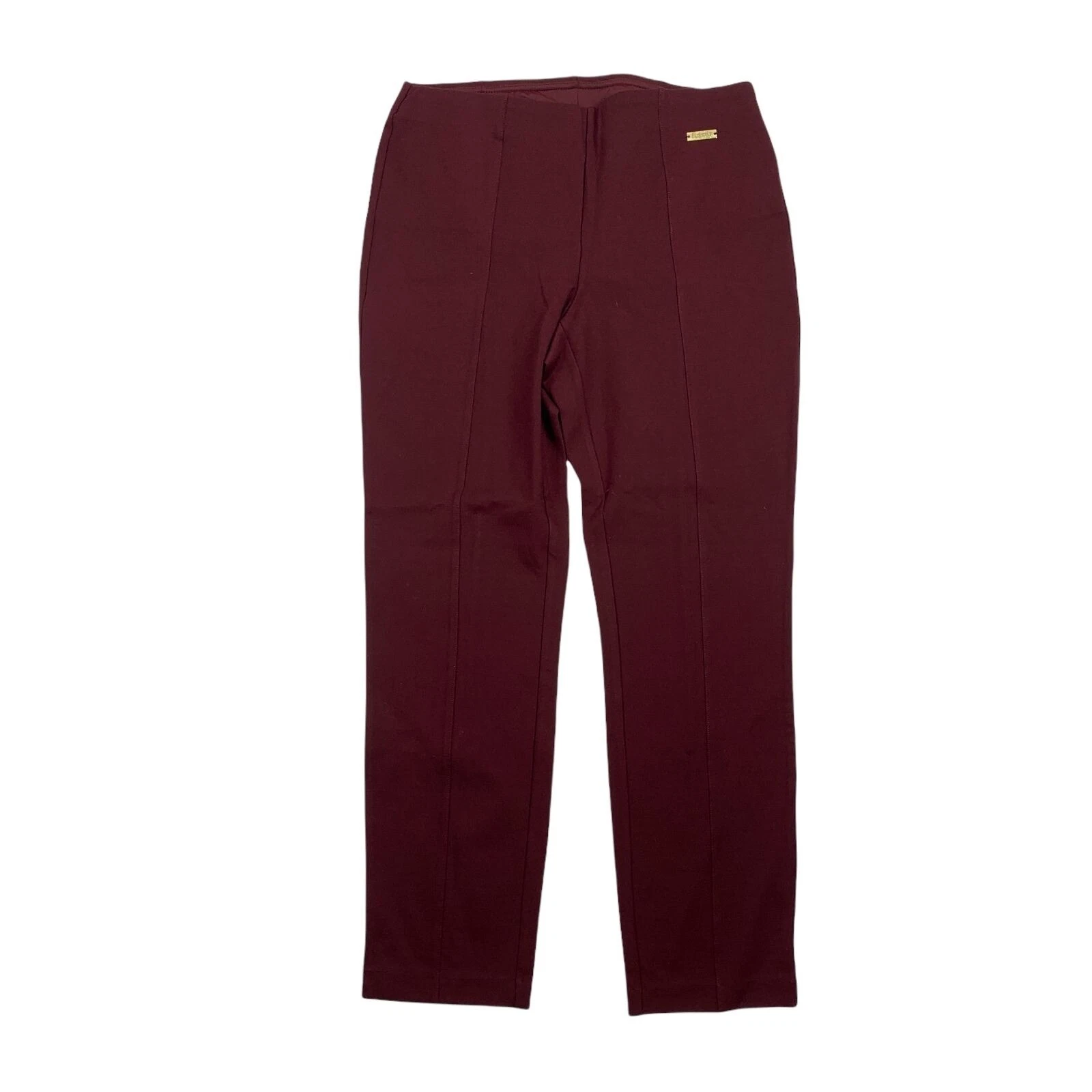 Rafaella Comfort Ankle 8 Pants Cranberry 30 X 29 Pull On Lined Stretch Capri