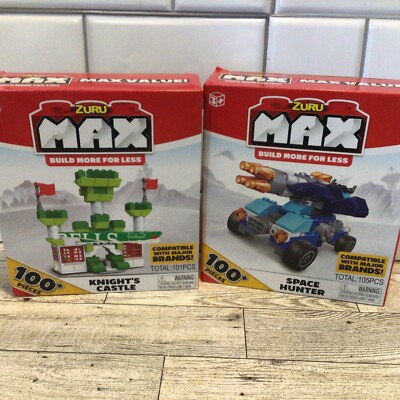 Zuru Max Build More For Less - New - Space Hunter & Knights Castle NIB