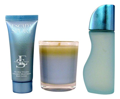 Escada Sport Feeling Free Discover Kit Gift Set_EDT 15ml perfume +Candle +Lotion - Picture 2 of 5