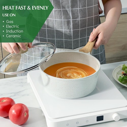 Nonstick Ceramic Cookware Set 13-Piece, Healthy Pots and Pans Set, Non-toxic ... - Picture 8 of 10
