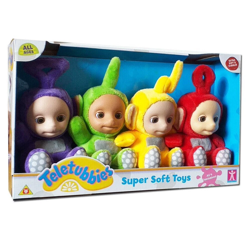 CHARACTER OPTIONS Neu Teletubbies Sammelobjekt Super Weich Plüsch Spielzeug Komplettes Set