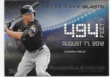 2015 Topps Update Baseball Tape Measure Blasts Giancarlo Stanton Marlins