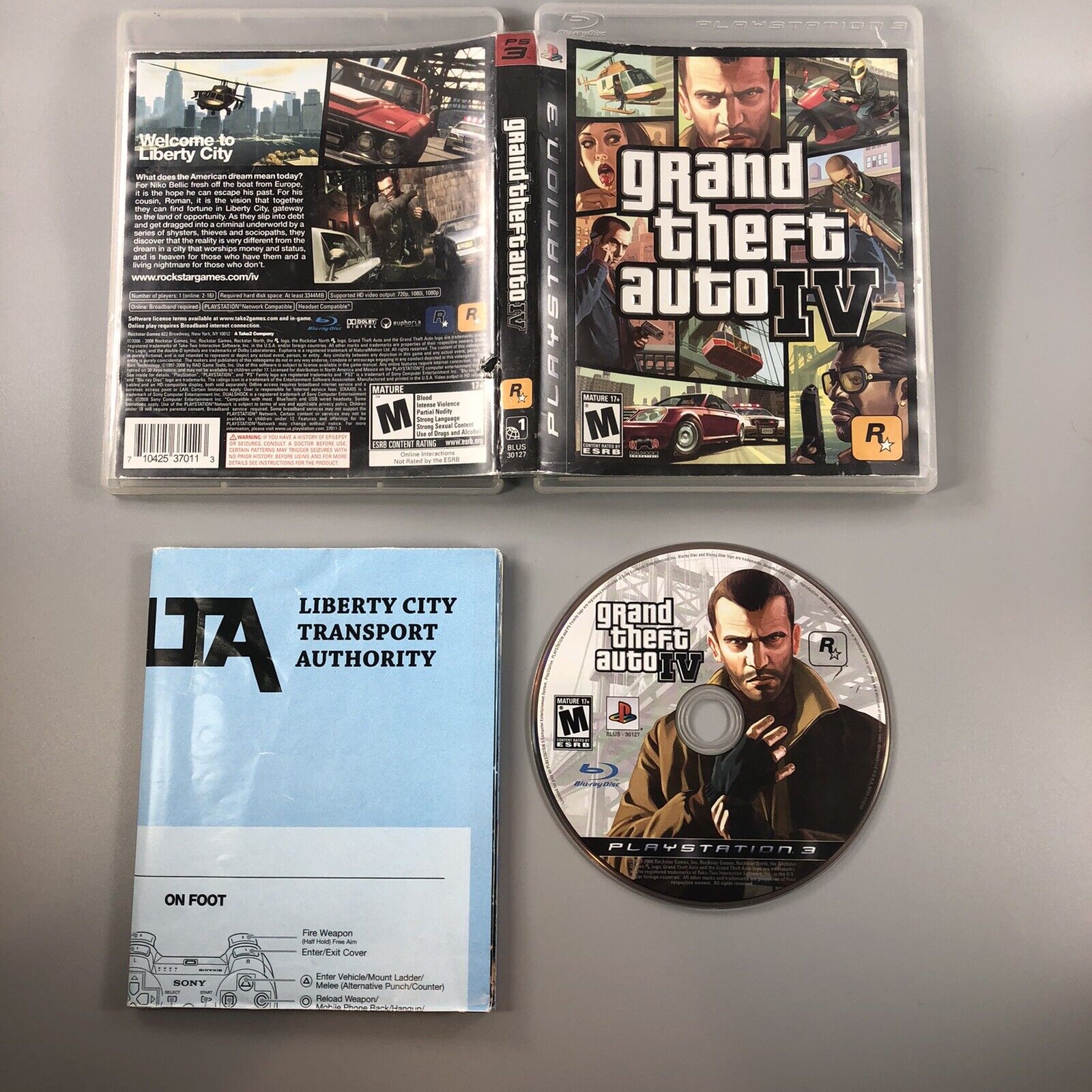 Grand Theft Auto IV - PS3 GTA 4 Map, No Manual PlayStation 3 - TESTED 710425370113 | eBay