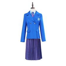 Movie Wicked School Uniform Cosplay Costume Women Coat Shirt Skirt Necktie