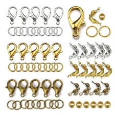 100pcs Lobster Claw Clasp Hook Bracelet Necklaces Keychain Jewelry Findings Bulk