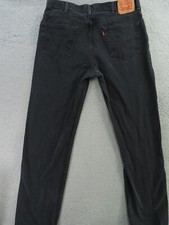 Levis Jeans Mens 36x35 Black Denim Cotton 550 Relaxed Fit Straight