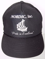 VINTAGE 1990s NORDIC INC. PRIDE IN EXCELLENCE NAUTICAL ADVERTISING SNAPBACK HAT