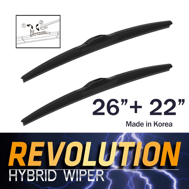REVOLUTION 26" + 22" Hybrid Wiper Blades for Toyota Venza LE SUV 2009