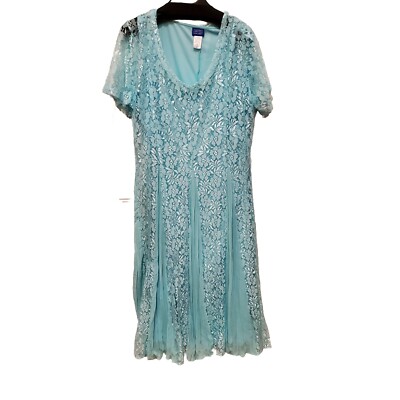 aqua lace midi dress Aqua Mist Midi Dress– Teuta Matoshi main image 0