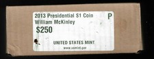 2013-P William McKinley Presidential Dollar Mint Sealed Box of 250 BU $1 Coins