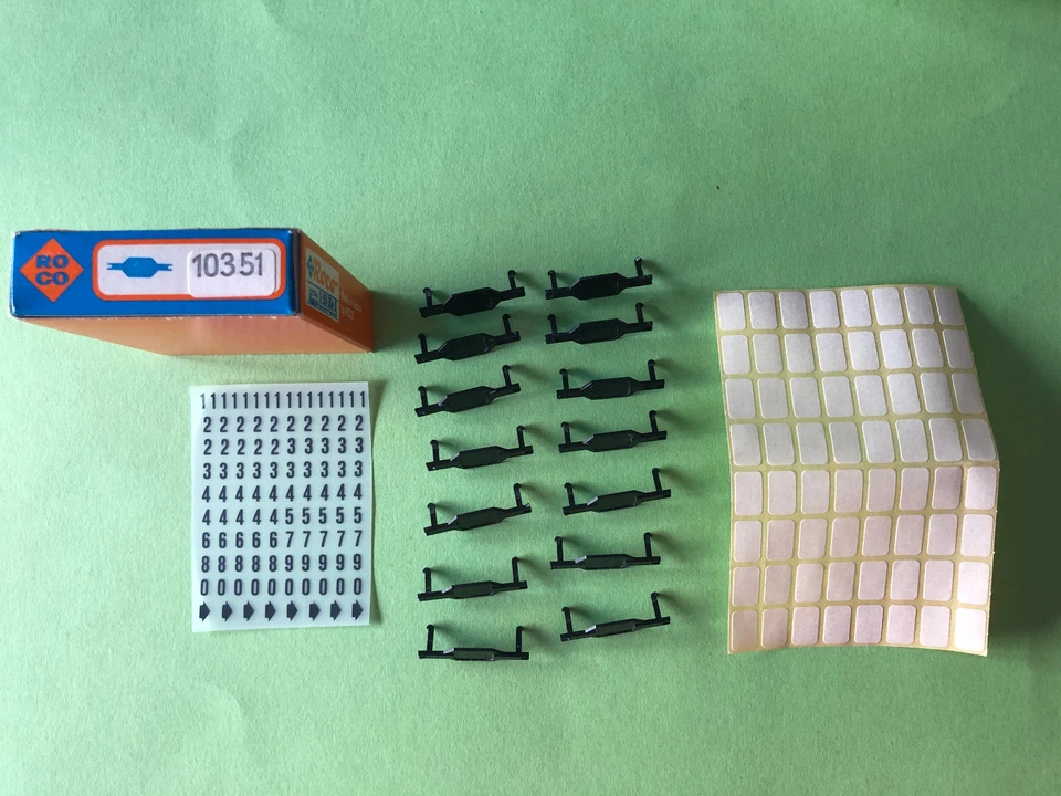 Gleisbildstellwerk Nummerntafeln 14 Stück ROCO 10351 - Bild 2 von 3