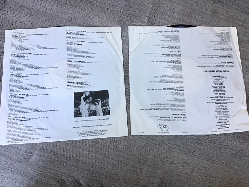 SATURDAY NIGHT FEVER Movie Soundtrack Bee Gees 12" Vinyl Record 2xLP Foto 3 de 4