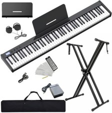 NikoMaku Piano Keyboard 88 Keys Semi-weighted Compact Portable Digital Piano Set