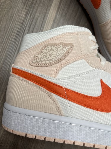 Air Jordan 1 Mid SE Corduroy Sail Women's Size 11.5 - Men's Size 10 DA8009-108 - Picture 9 of 11