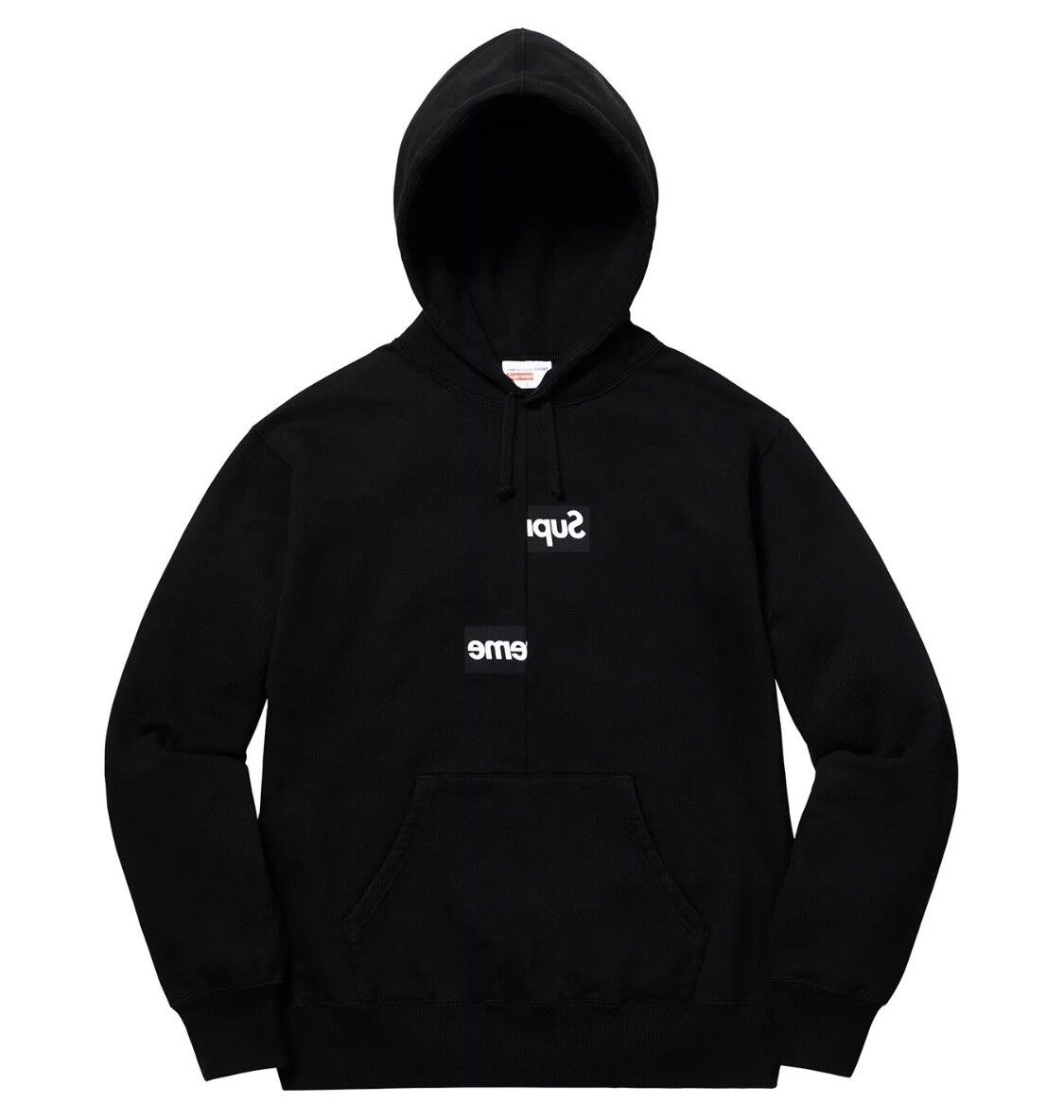 Supreme X Comme Des Garcons Split Box Logo Hooded Sweatshirt