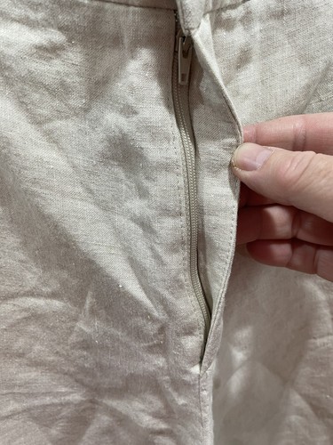 peruvian connection size 6 tan 100% linen - Picture 4 of 5
