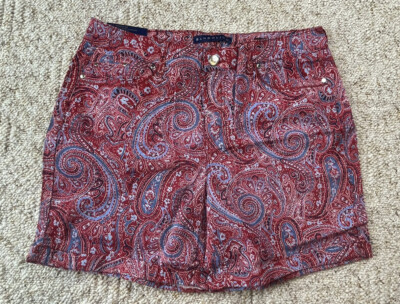 Bandolino Women's Size 12 Stretch Amy Paisley Chuffed Shorts
