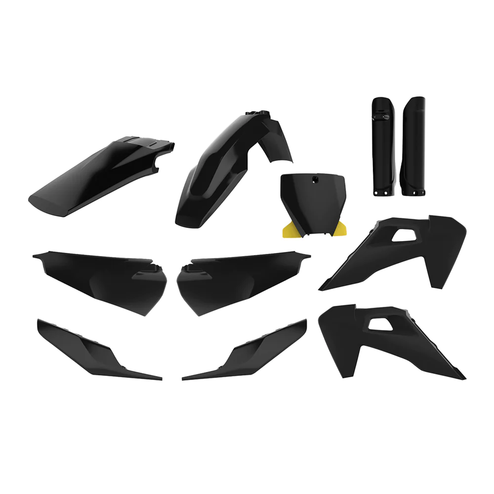Polisport Plastic Kit HUSQVARNA TC/FC/TX/FX 19-22 (INC Fork Guards) BLACK