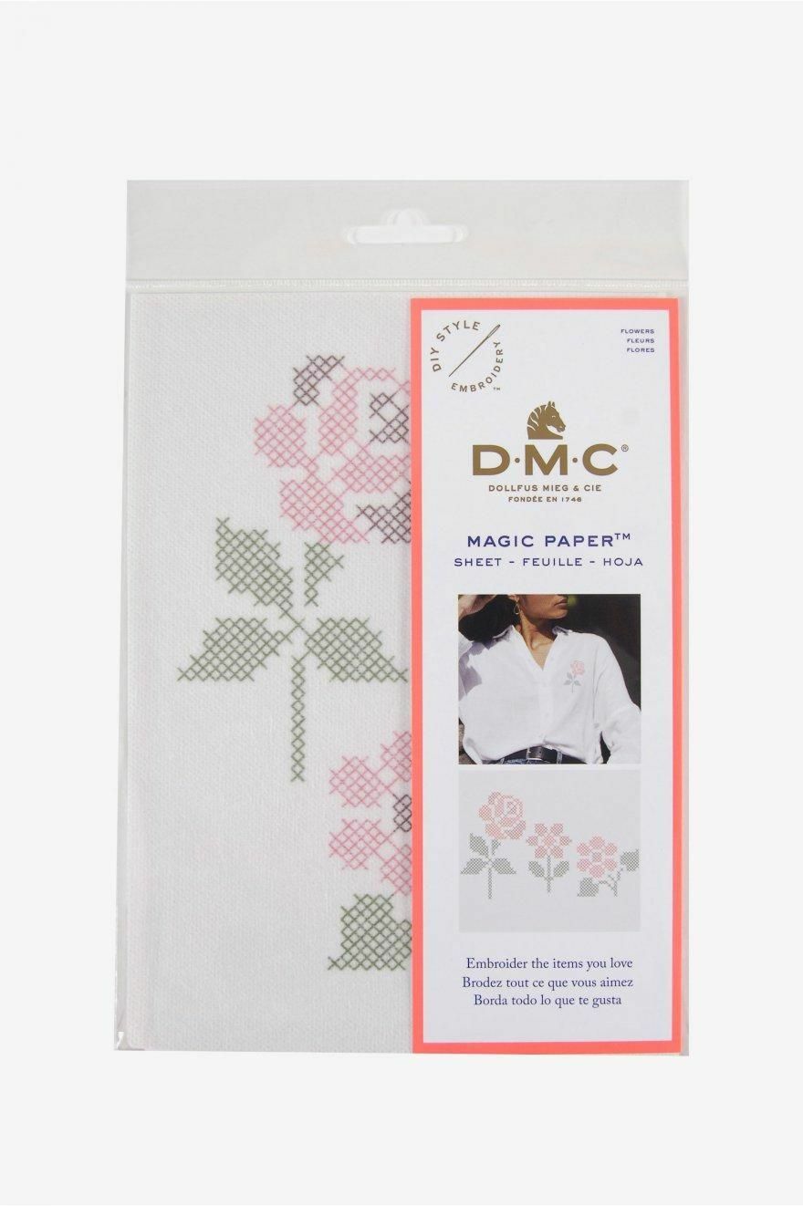 DMC MAGIC PAPER - 'CROSS STITCH FLOWERS'