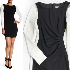 vince camuto ruched bodycon dress