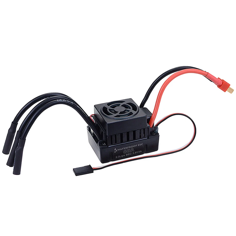 Waterproof 3660 2600KV 3300KV Brushless Motor 60A ESC for Traxxas 1/8 RC Car - Image 4 of 4