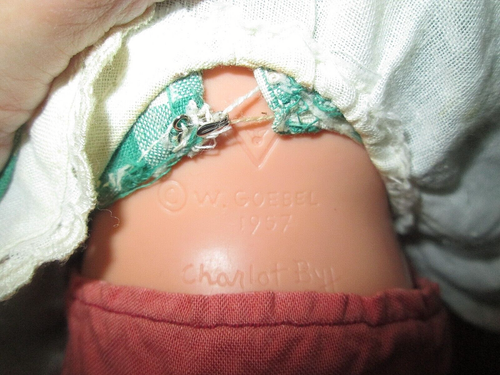 Vintage 1957 Goebel Charlot Byj 11" Vinyl Good Luck Dolls(2) * Jointed *Germany - Imagen 12 de 14