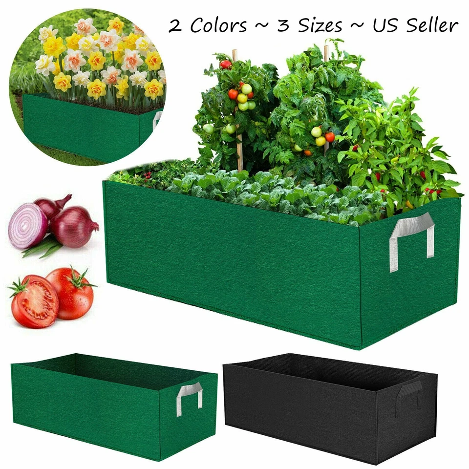 Grow Bag Box Planter Vegetable Herb Fruit Flower Growing Pot Home Garden Bed USA - Image 3 of 4
