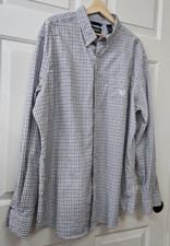 Mens CHAPS Dress Shirt Size XXL Button-Down OXFORD Long Sleeve COTTON Stretch