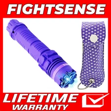 Rechargeable Flashlight Stun Gun + Pepper Spray Combo for Self Defense P