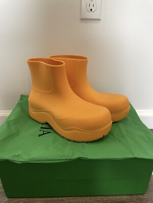 Bottega Veneta Rubber orange Tangerine puddle boot - Size 39 EU