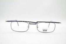 Vintage Chai GE 2 Silver Blue Oval Glasses Frame Eyeglasses NOS