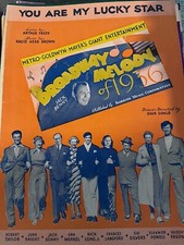 You Are My Lucky Star Broadway Melody 1936 Jack Benny Ebsen Taylor Sheet Music
