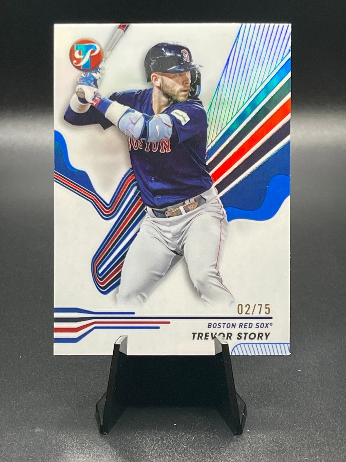 2024 Topps Pristine Trevor Story Blue Refractor 2/75 Red Sox