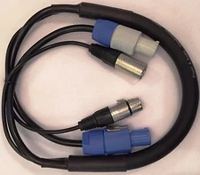 Blizzard DMX5PC-3 / COMBO 5-PIN DMX COOL CABLE+POWERCON CABLE / 3 FOOT