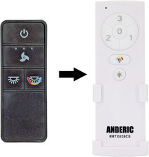 RRTX028C-S Replacement Ceiling Fan Remote Control Compatible with Hampton Bay