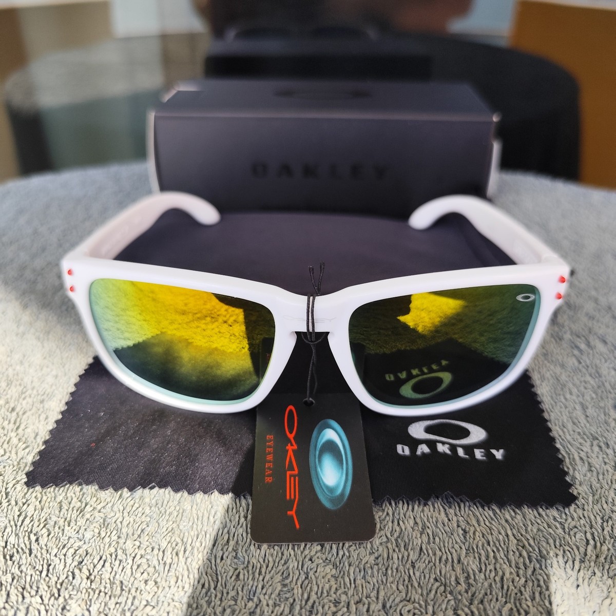 Oakley HOLBROOK Polished White | POLARIZED Rose Gold Lens 9102 NWT