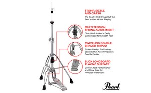 Pearl H930 Hi-Hat Stand Demon-Style Long Footboard - LOCAL PICK UP ONLY