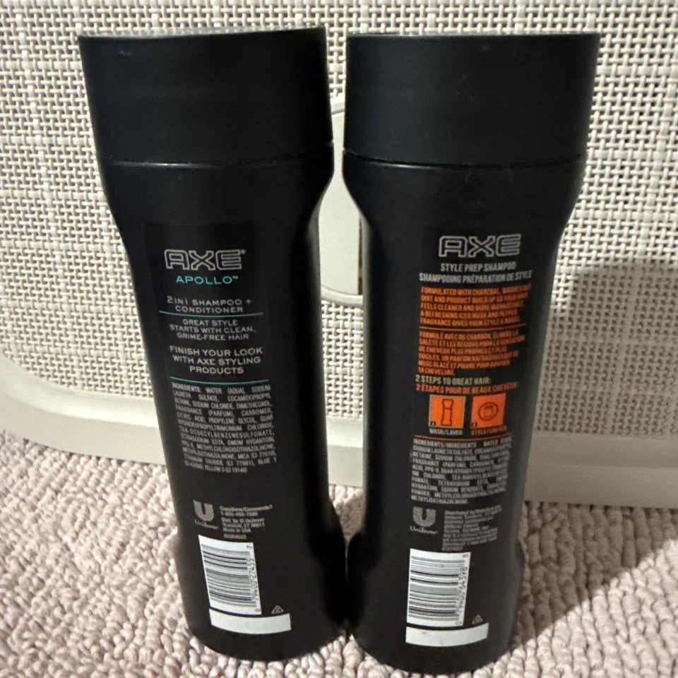 Champú y acondicionador Axe 2 en 1 (1 cada uno de Apollo y Deep Clean) botellas de 12 oz Foto 2 de 2