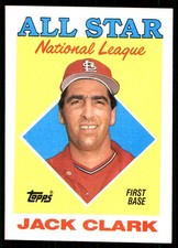 Jack Clark 1988 Topps Cloth Test Issue #NNO Cardinals MLB READ FREE SHIPPING