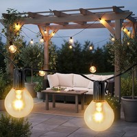 Solar Lichterkette 20 LED GlüHbirnen - Warm Weiß - Garten Deko Party Beleuchtung