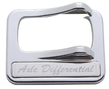 Chrome Plastic Axle Differentail Rocker Switch Cover SS Plaque fits Peterbilt