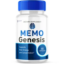 (1 Pack) Memo Genesis Nootropic All Natural Formula Brain Supplement 60 Capsule