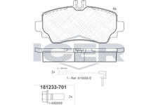 Icer Bremsbelagsatz Vorne Lucas-Trw-System für Mercedes W168 97-04 Icer Bremsbelagsatz Vorne Lucas-Trw-System für Mercedes W168 97-04