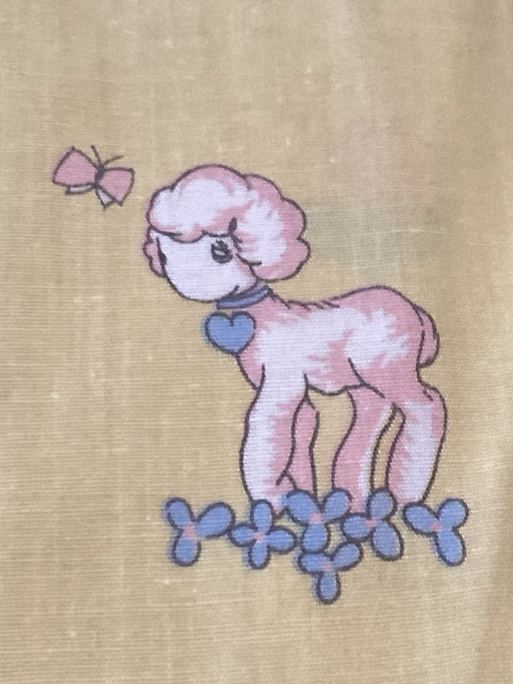 Precious Moments Sheep Teddy Bears Bunnies on Yellow Spectrix Fabric Paragon 5Y - Image 4 of 4