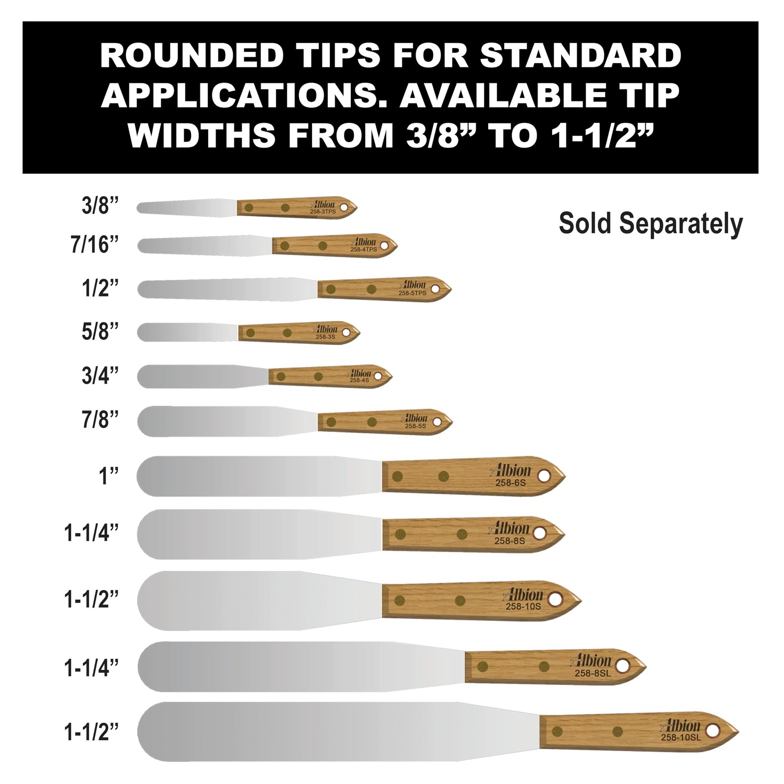 Classic Hardwood Handle Caulk Spatula 5 Inch Stainless Steel Blade 78 Wide