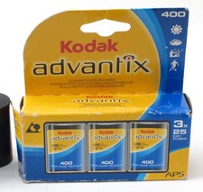 Kodak APS Advantix 400 ISO Film 3-Pack 75 Total Exposures - New in Open Box 2009
