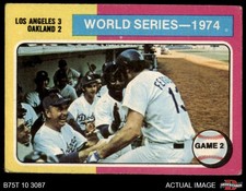 1975 Topps #462 Walter Alston 1974 World Series - Game #2 3 - VG