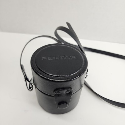 Pentax HA-90 Vintage Camera Lens Case Black Felt Lining Snap Closure Japan