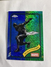2025 Topps Chrome Marvel Nighthawk 20 Blue & Green Shimmer Refractor /199