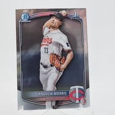 Andrew Morris 1st Chrome Prospect Rookie 2025 Bowman Card BCP-90 Minnesota Twins